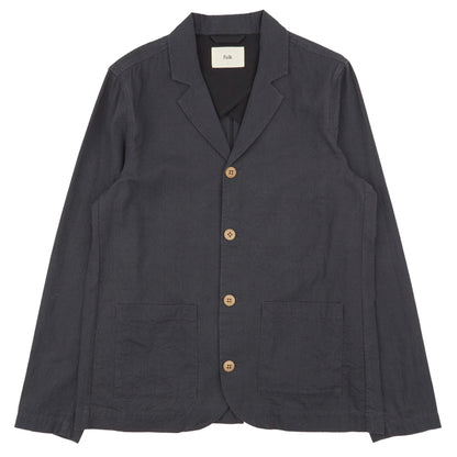 Folk Patch Jacket Soft Black Canvas