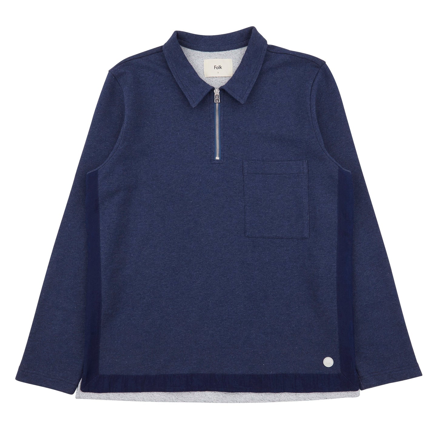 Folk Signal Half Zip Jumper Indigo