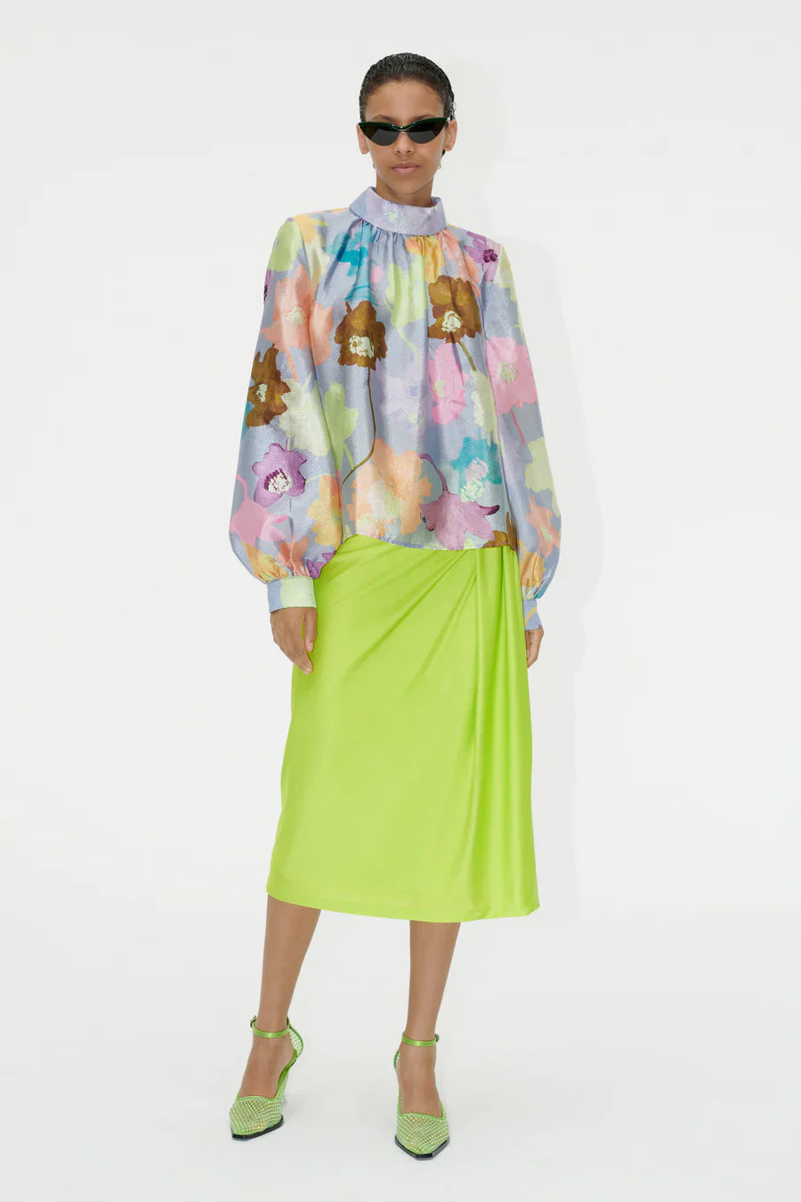 Stine Goya Sif Skirt Acid Lime