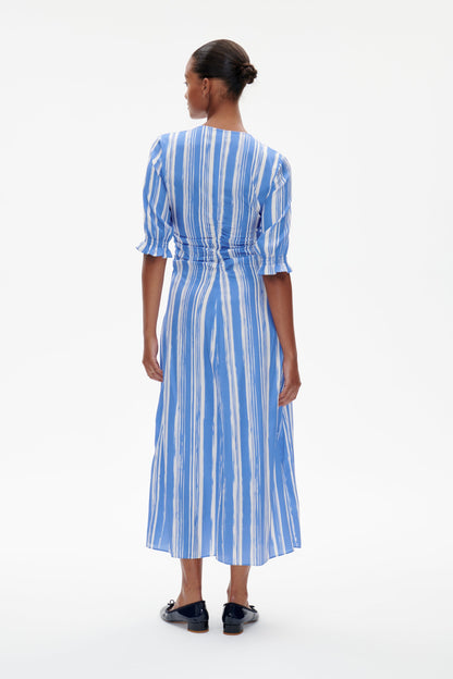 Baum Und Pferdgarten Amma Dress Blue Painted Stripe